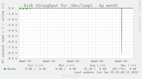 Disk throughput for /dev/loop1