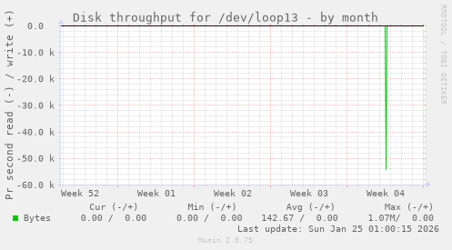 Disk throughput for /dev/loop13