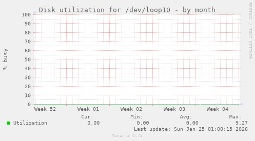 Disk utilization for /dev/loop10