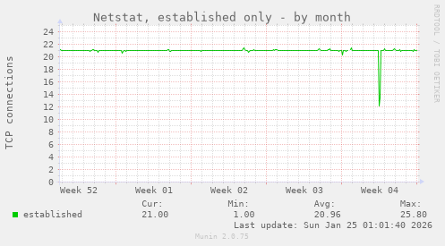 Netstat, established only